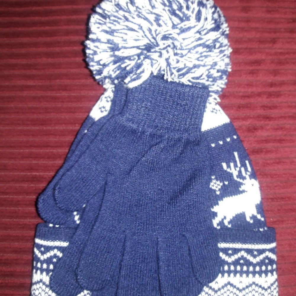 Kids hat and gloves
